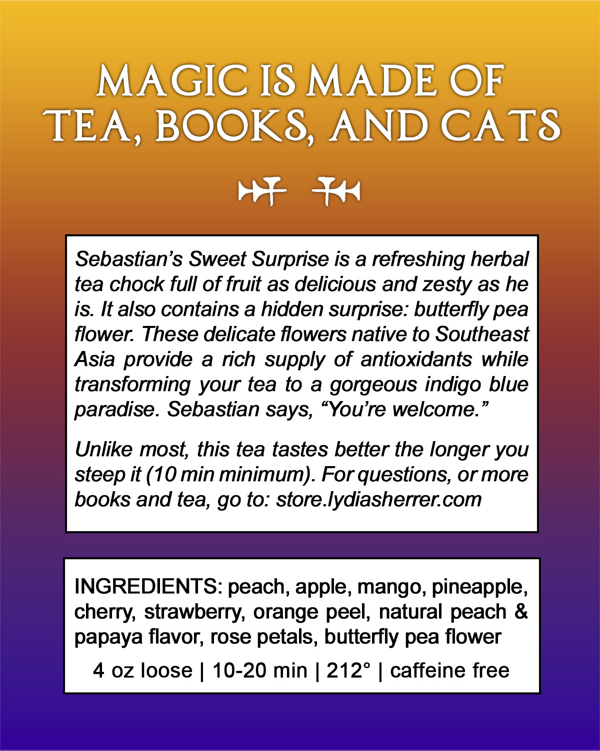 Lily Singer's Tea Cabinet - Sebastian's Sweet Surprise (AKA Fruity Herbal Perfection)