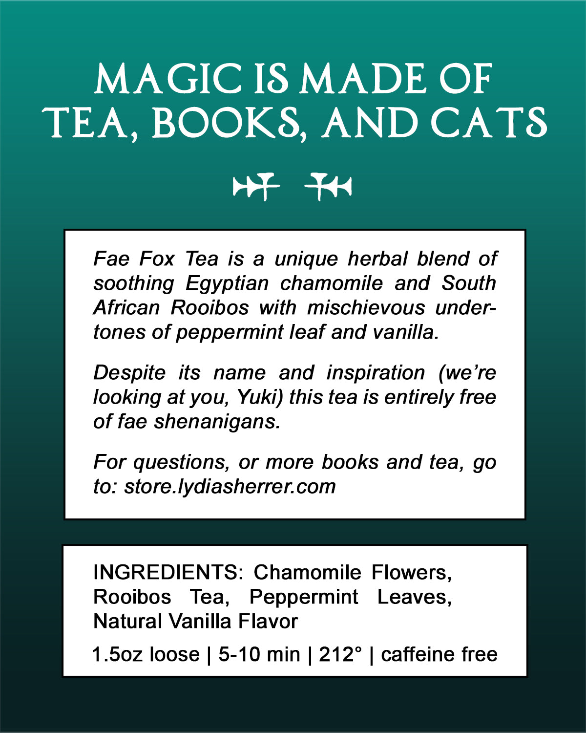 Lily's Singer's Tea Cabinet - Fae Fox Tea