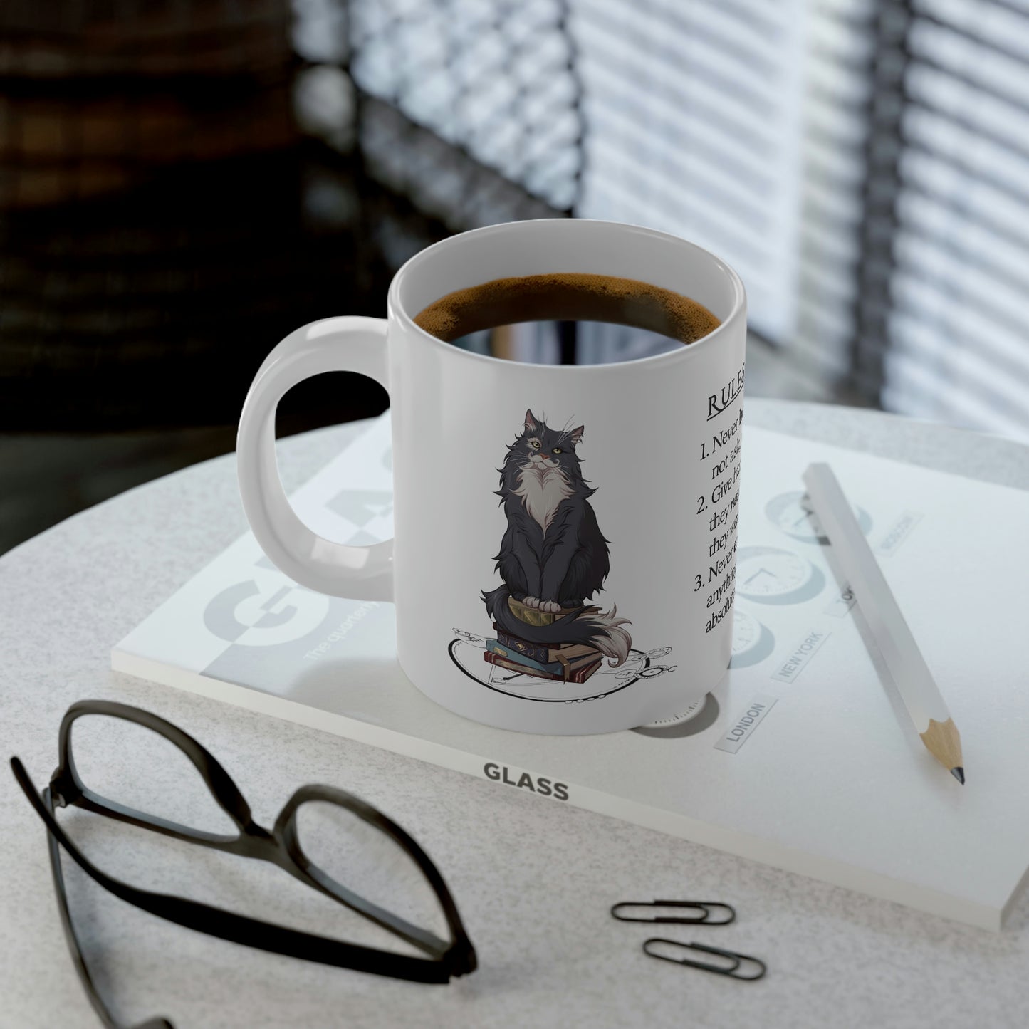 Rules of Cat Sir Kipling Jumbo Mug, 20oz