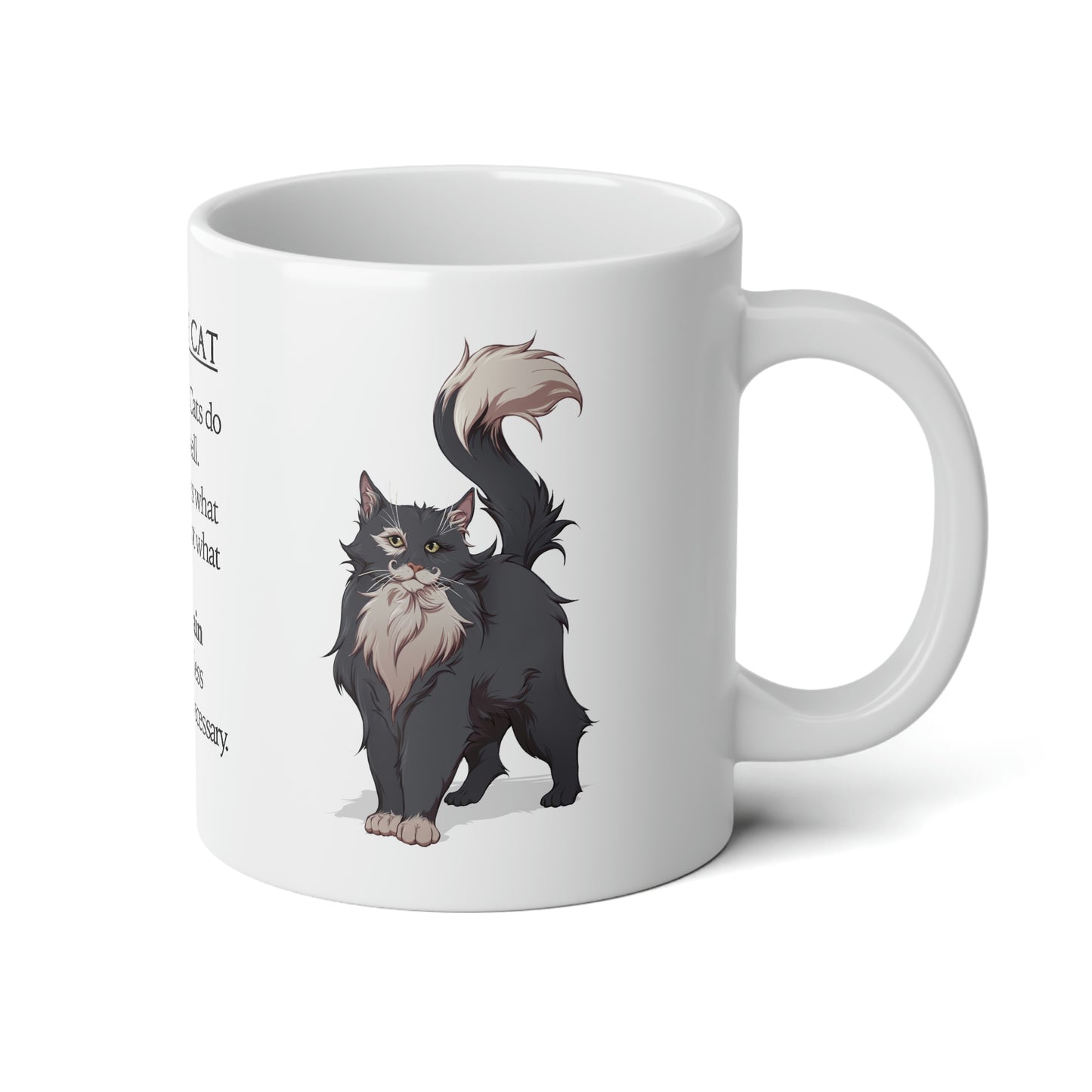 Rules of Cat Sir Kipling Jumbo Mug, 20oz