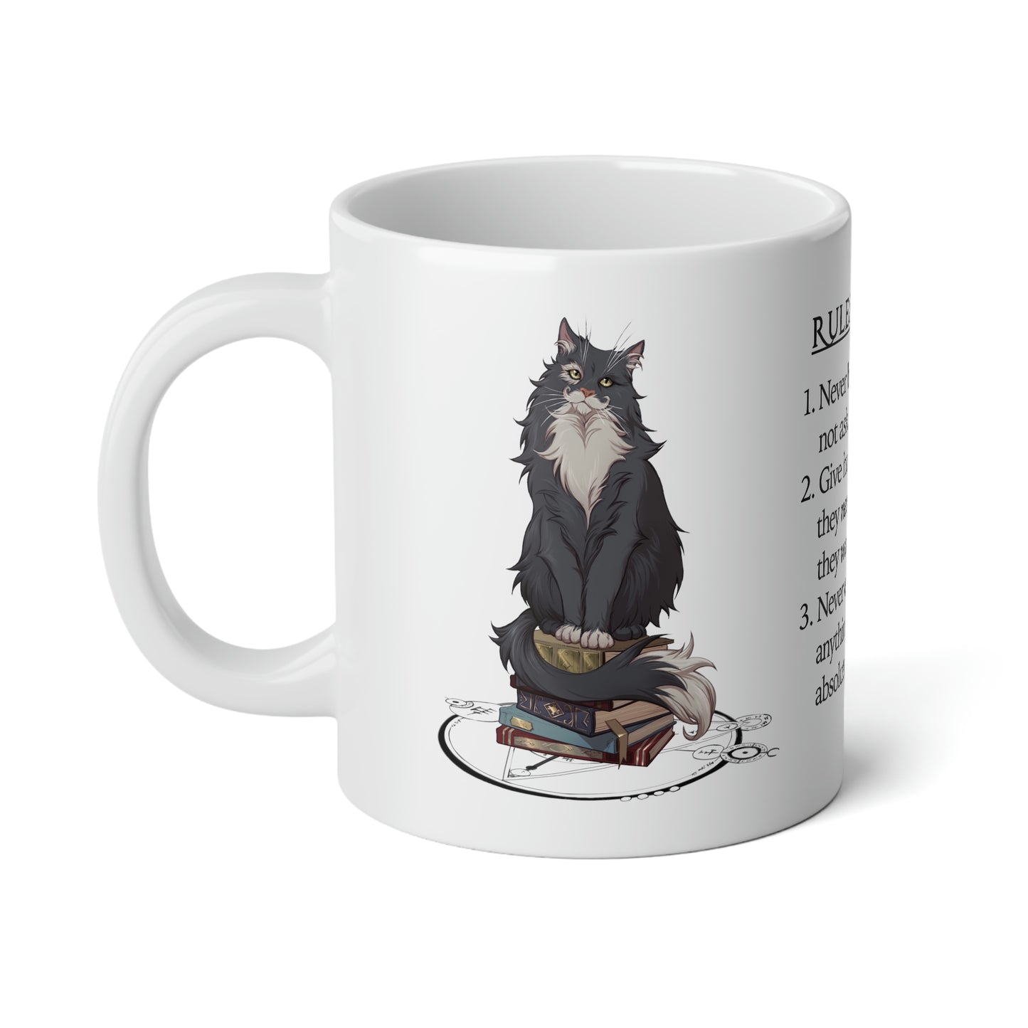 Rules of Cat Sir Kipling Jumbo Mug, 20oz
