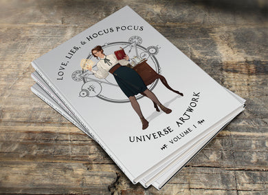 Signed HARDBACK Book - Love, Lies, and Hocus Pocus Universe Artwork (Volume 1)