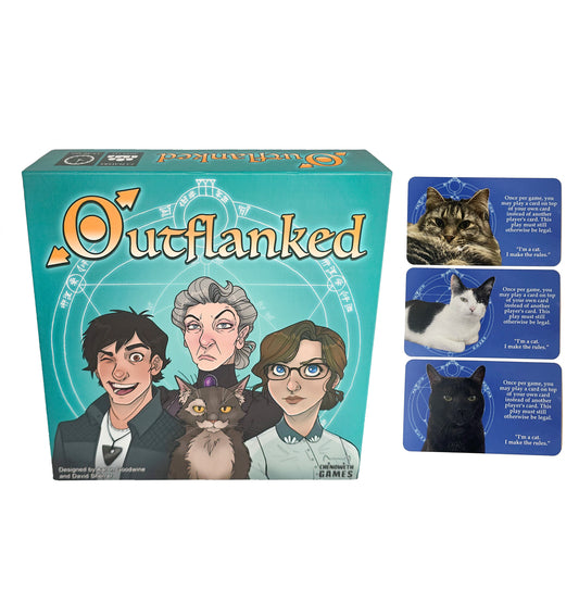 Outflanked LIMITED EDITION - LLHP Themed game with CAT ACTION CARDS