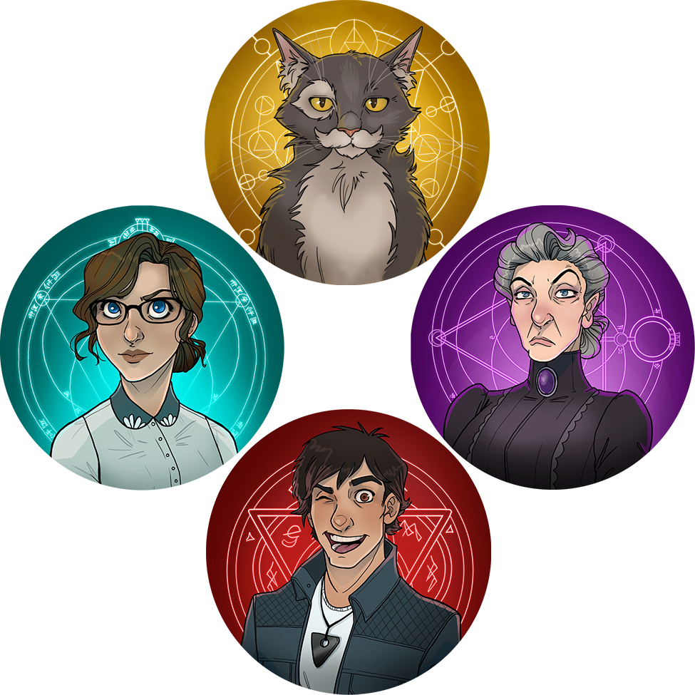 Outflanked Stickers (LLHP Characters Set of 4) – Author Lydia Sherrer
