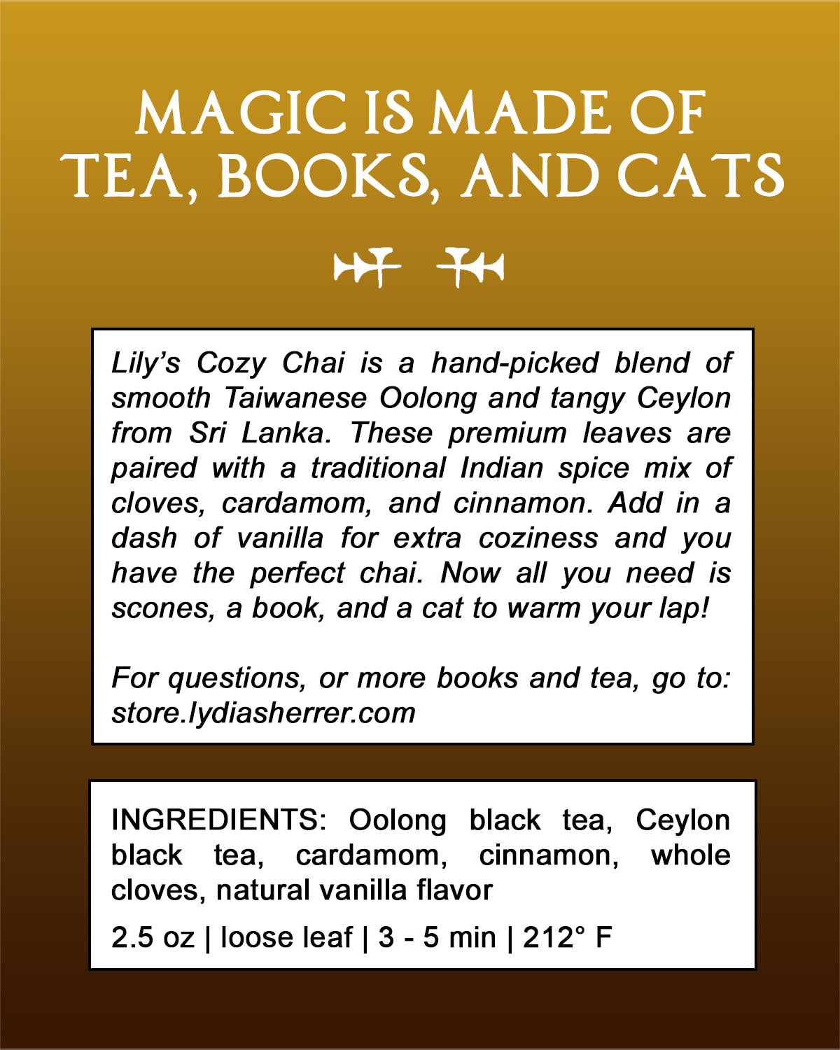 Lily Singer's Tea Cabinet - Lily's Cozy Chai