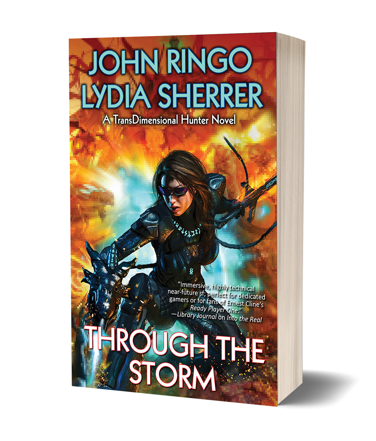 Signed PAPERBACK - Through the Storm (with John Ringo) TransDimensional Hunter Book 2