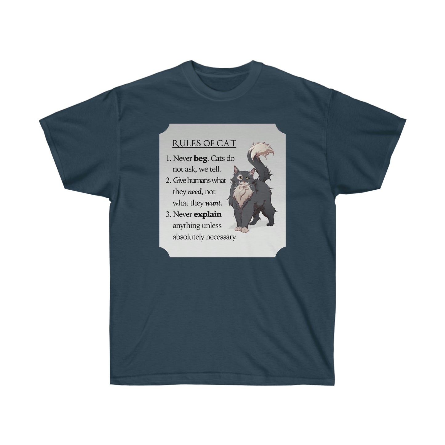 "Rules of Cat" Sir Kipling Unisex Cotton Tee