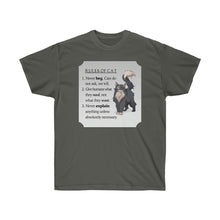 Load image into Gallery viewer, &quot;Rules of Cat&quot; Sir Kipling Unisex Cotton Tee